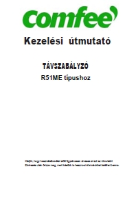 COMFEE klma 2015 magyar nyelv hasznlati tmutat